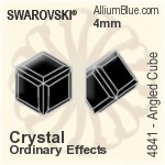 施华洛世奇 Angled Cube 花式石 (4841) 8mm - 颜色（半涂层） 无水银底