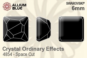 スワロフスキー Space Cut ファンシーストーン (4854) 6mm - クリスタル（オーディナリー　エフェクト） 裏面にホイル無し