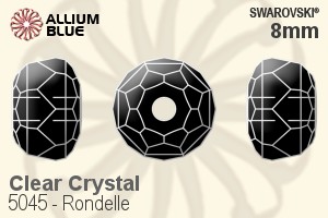 Swarovski Rondelle Bead (5045) 8mm - Clear Crystal