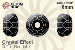 スワロフスキー Rondelle ビーズ (5045) 6mm - クリスタル エフェクト