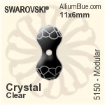 施华洛世奇 Modular 串珠 (5150) 11x6mm - Crystal (Ordinary Effects)