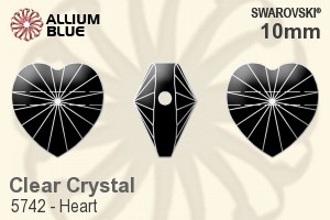 Swarovski Heart Bead (5742) 10mm - Clear Crystal