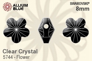 Swarovski Flower Bead (5744) 8mm - Clear Crystal