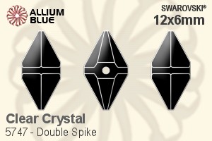 Swarovski Double Spike Bead (5747) 12x6mm - Clear Crystal