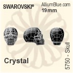 Swarovski Skull Bead (5750) 19mm - Crystal Effect (Full Coated)