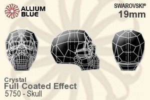 Swarovski Skull Bead (5750) 19mm - Crystal Effect (Full Coated)