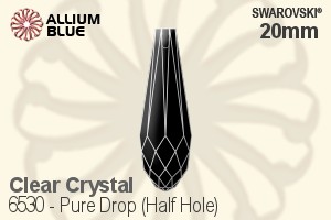 スワロフスキー Pure Drop (Half Hole) ペンダント (6530) 20mm - クリスタル