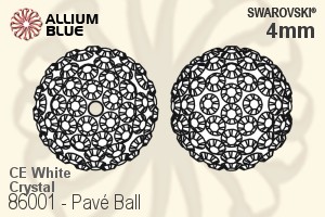 Swarovski Pavé Ball (86001) 4mm - CE White / Crystal