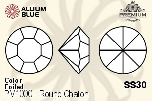 PREMIUM CRYSTAL Round Chaton SS30 Rose F