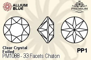 プレミアム 33 Facets チャトン (PM1088) PP1 - クリスタル 裏面フォイル