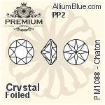 PREMIUM 33 Facets Chaton (PM1088) PP3 - Clear Crystal With Foiling