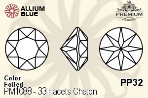 PREMIUM CRYSTAL 33 Facets Chaton PP32 Greige F