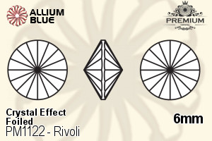 PREMIUM Rivoli (PM1122) 6mm - Crystal Effect With Foiling