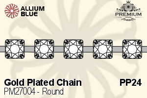 PREMIUM CRYSTAL Round Cupchain GLD PP24 Light Siam