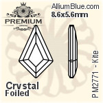 PREMIUM Flat Chaton (PM1201) 12mm - Color With Foiling