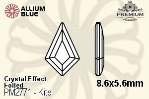 PREMIUM Kite Flat Back (PM2771) 8.6x5.6mm - Crystal Effect With Foiling