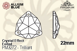 PREMIUM CRYSTAL Trilliant Sew-on Stone 22mm Crystal Moonlight F