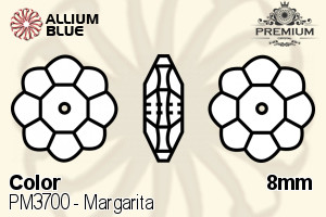 PREMIUM CRYSTAL Margarita Sew-on Stone 8mm Jet