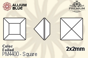 PREMIUM CRYSTAL Square Fancy Stone 2x2mm Light Amethyst F