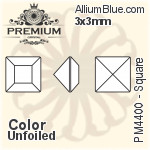 PREMIUM Square Fancy Stone (PM4400) 3x3mm - Crystal Effect With Foiling