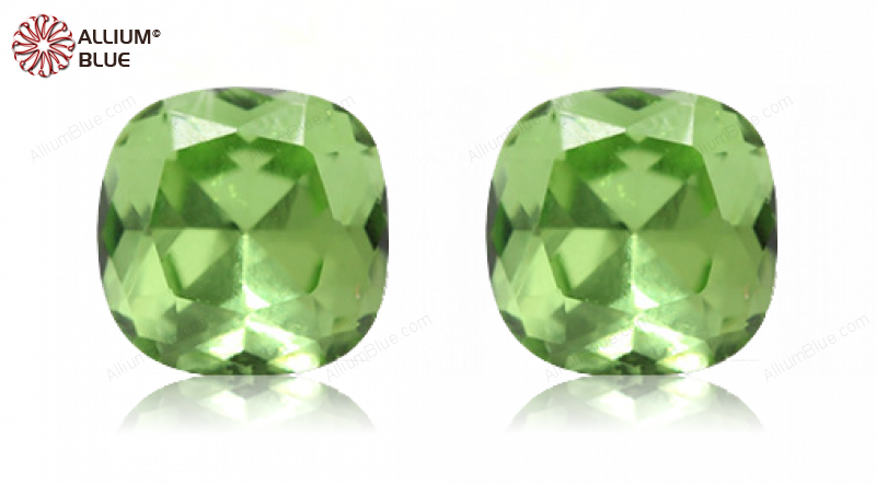 PREMIUM CRYSTAL Cushion Cut Fancy Stone 6mm Peridot F