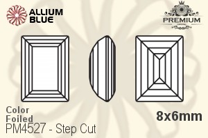 PREMIUM CRYSTAL Step Cut Fancy Stone 8x6mm Light Siam F