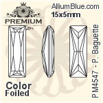 PREMIUM Princess Baguette Fancy Stone (PM4547) 15x5mm - Color With Foiling