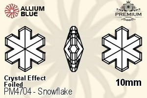 PREMIUM Snowflake Fancy Stone (PM4704) 10mm - Crystal Effect With Foiling