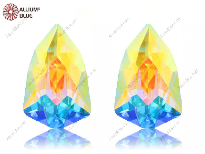 PREMIUM CRYSTAL Slim Trilliant 13.6x8.6mm Crystal Aurore Boreale F