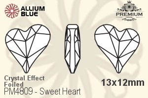 PREMIUM CRYSTAL Sweet Heart Fancy Stone 13x12mm Crystal Aurore Boreale F