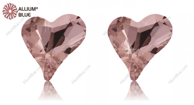 PREMIUM CRYSTAL Sweet Heart Fancy Stone 9x8mm Light Rose F