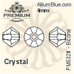 Swarovski Round Spike Flat Back No-Hotfix (2019) 4x4mm - Clear Crystal With Platinum Foiling