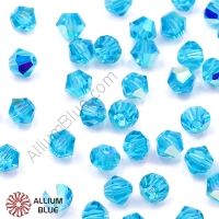 PREMIUM CRYSTAL Bicone Bead 4mm Aqua AB