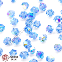 PREMIUM CRYSTAL Bicone Bead 4mm Light Sapphire AB