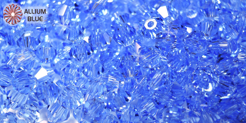 PREMIUM CRYSTAL Bicone Bead 4mm Light Sapphire