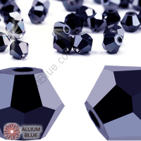 PREMIUM CRYSTAL Bicone Bead 4mm Jet Hematite