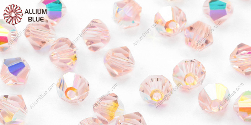 PREMIUM CRYSTAL Bicone Bead 4mm Rosaline AB