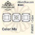 PREMIUM Cube Bead (PM5601) 6mm - Color Mix