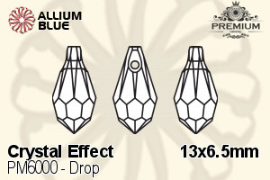 PREMIUM Drop Pendant (PM6000) 13x6.5mm - Crystal Effect