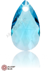 PREMIUM CRYSTAL Pear Pendant 16x9mm Aqua