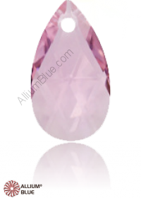 PREMIUM CRYSTAL Teardrop Pendant 24x12mm Light Rose