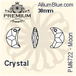 PREMIUM Moon Pendant (PM6722) 30mm - Clear Crystal