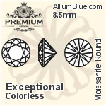 PREMIUM Moissanite Round Brilliant Cut (PM9010) 9mm - Rare Colorless