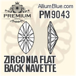 PM9043 - Zirconia Flat Back Navette