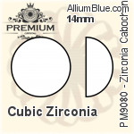 PREMIUM Zirconia Cabochon (PM9080) 4mm - Cubic Zirconia