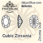 プレミアム Zirconia ラウンド Brilliant カット (PM9000) 2.25mm - キュービックジルコニア