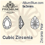 プレミアム Zirconia ラウンド Brilliant カット (PM9000) 1mm - キュービックジルコニア