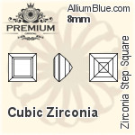 PREMIUM Zirconia Step Square (PM9427) 3.75mm - Cubic Zirconia