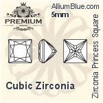 プレミアム Zirconia ラウンド Brilliant カット (PM9000) 3mm - キュービックジルコニア