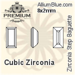 PREMIUM Zirconia Step Baguette (PM9527) 14x10mm - Cubic Zirconia